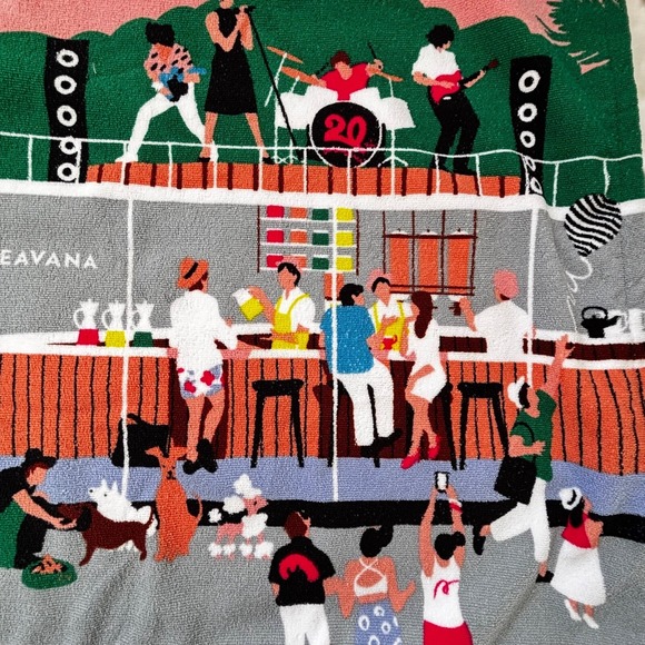 Starbucks Beach Towel 20th Anniversary Celebration Coffee Scenes Korea 2019 Gym - Picture 7 of 15